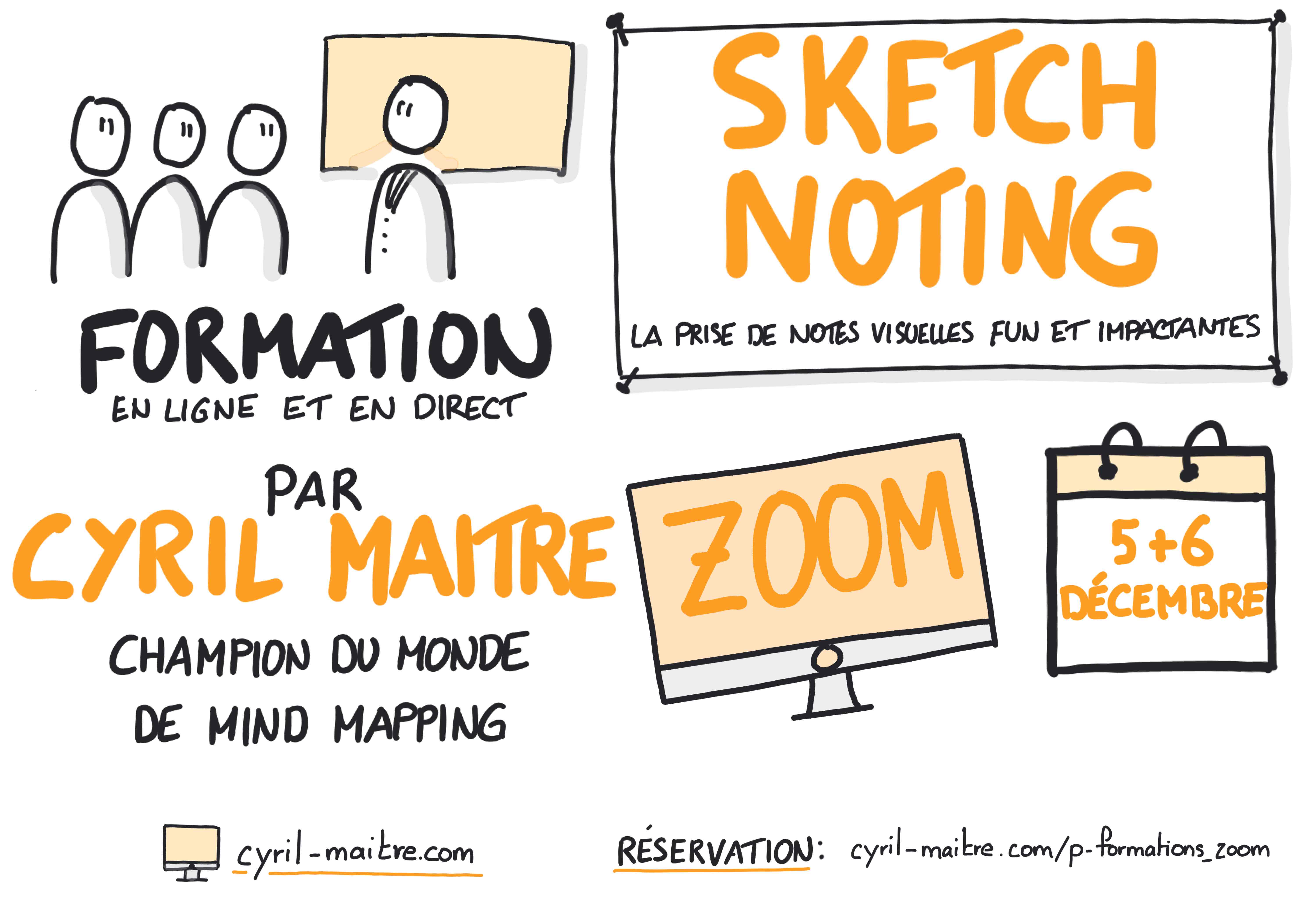 Formation Zoom Sketchnoting par Cyril Maitre