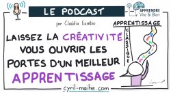 Vignette de [PODCAST] Laissez la créativité vous ouvrir les portes d'un meilleur apprentissage par Claúdia Eusébio