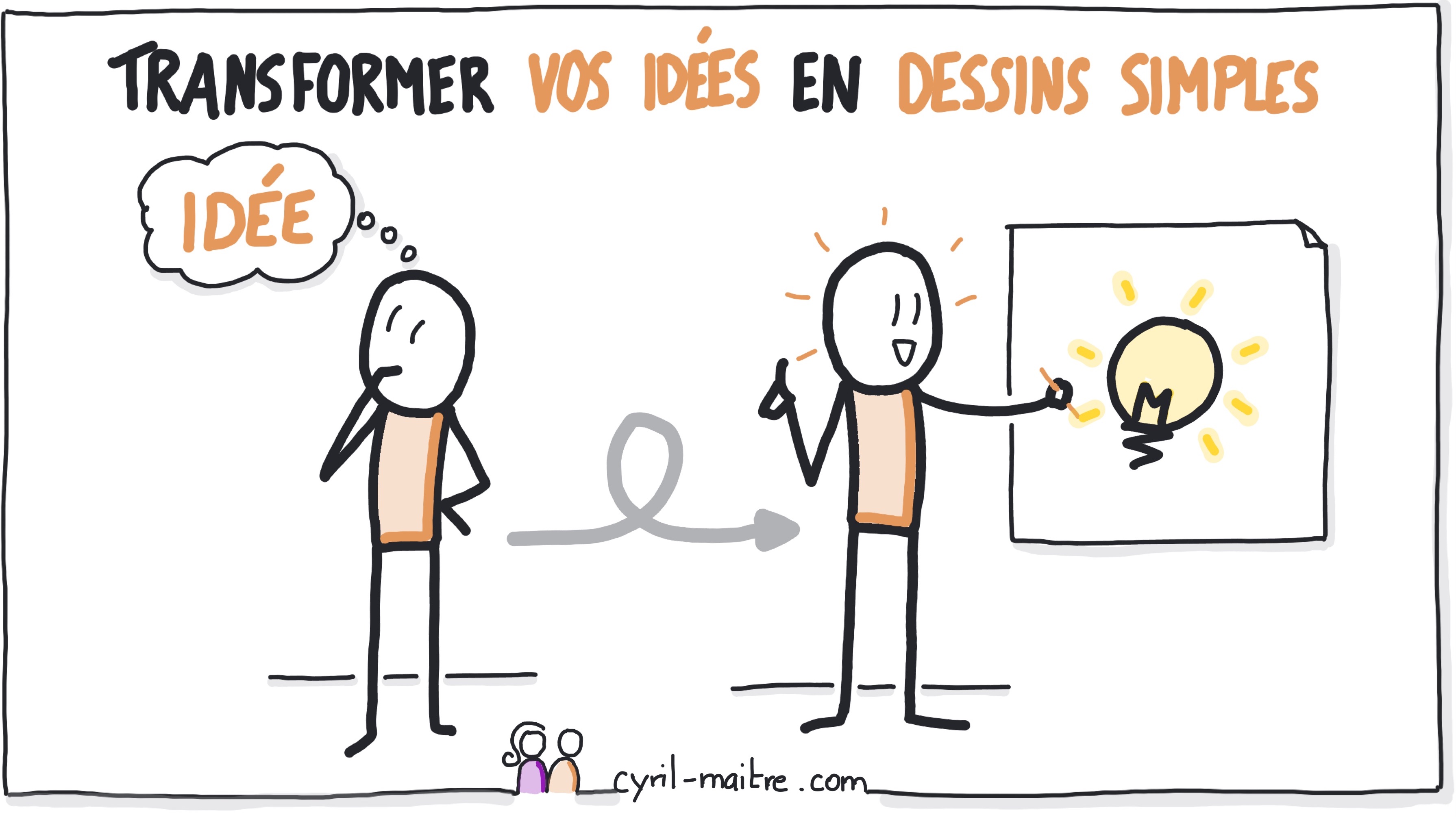 Votre objectif : transformer vos idées en dessins simples grâce à quelque coups de crayon.